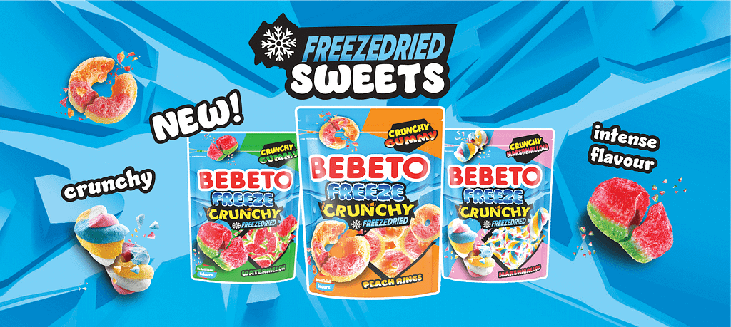 Bebeto Freezedried sweets, bebeto, bebeto freeze dried sweets, bebeto freeze-dried sweets, freeze-dried peach rings, freeze-dried sweets marshmallow, freeze-dried sweets watermelon