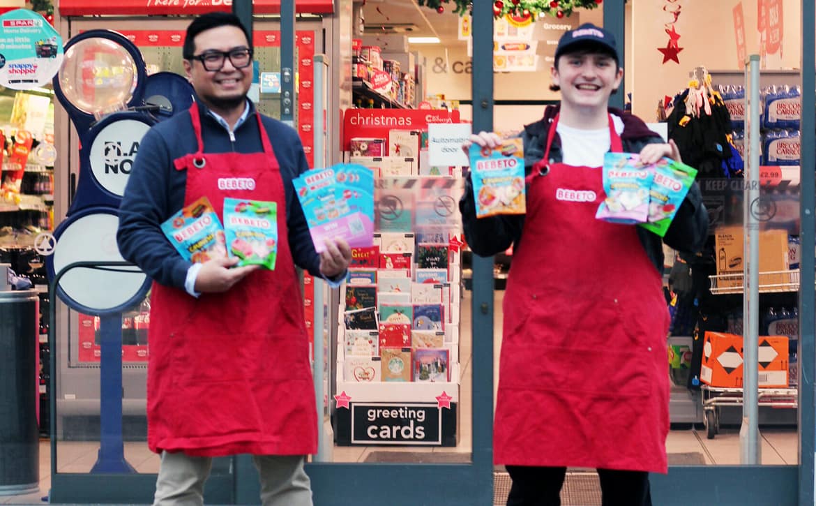 Bebeto staff in front of shop