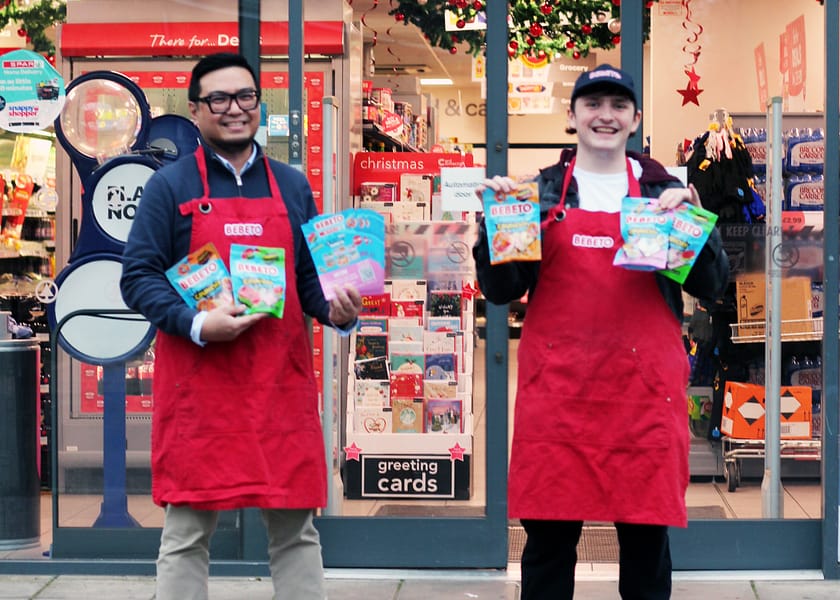 Bebeto staff in front of shop